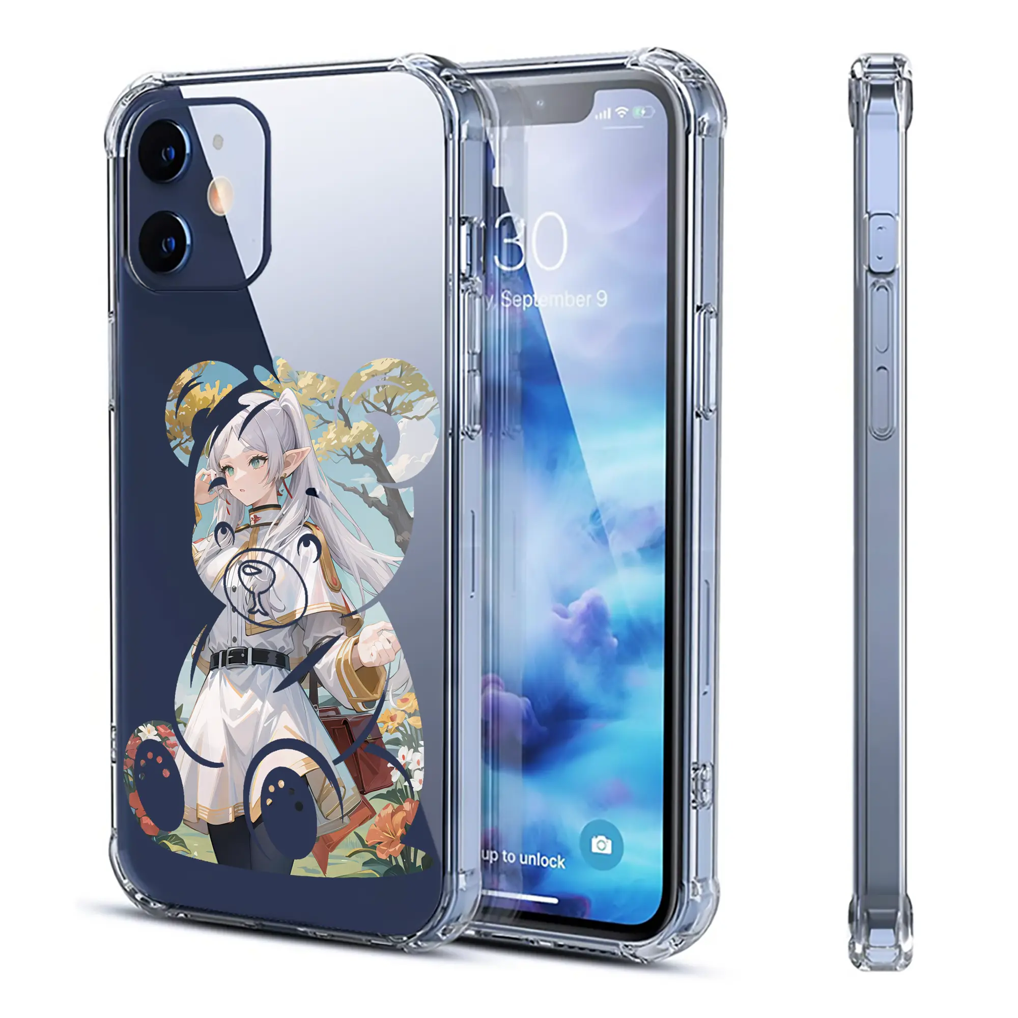 葬送のフリーレン（Frieren） グッズ,フリーレン（Frieren） - IPhone 12シリーズ対応 ・ 透明スマホケース ・ クリアソフトケース ・ TPU素材 ・ 耐衝撃 ・ 高密着 ・ 防汚 防指紋 ・ 簡単着脱